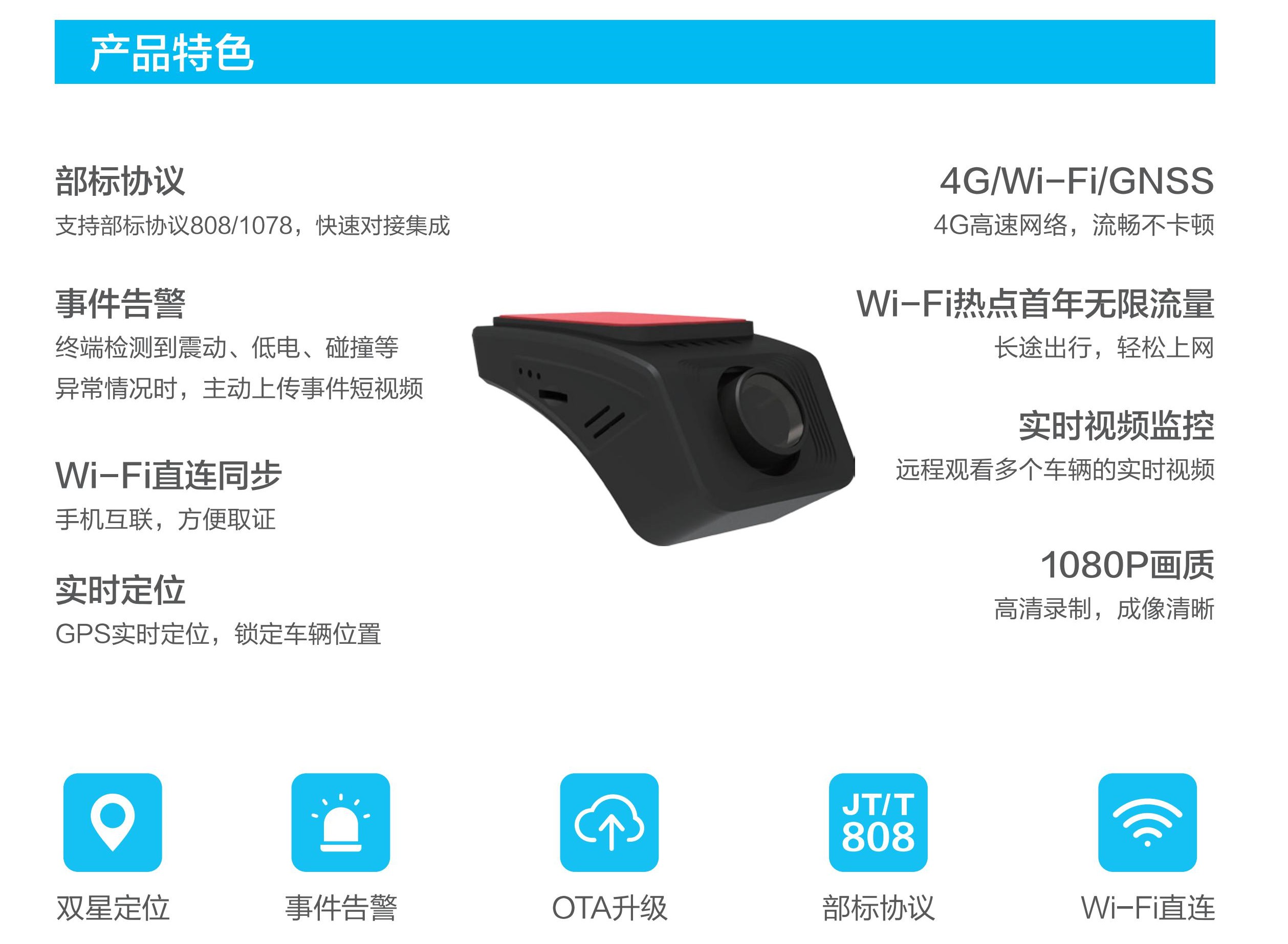 车队管理智能行车记录仪方案，北斗GPS双星定位可视化远程监管
